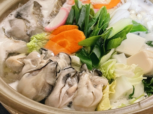 【冬季限定／牡蠣づくしコース】かき鍋・天ぷら！大人の贅沢。牡蠣づくしプラン